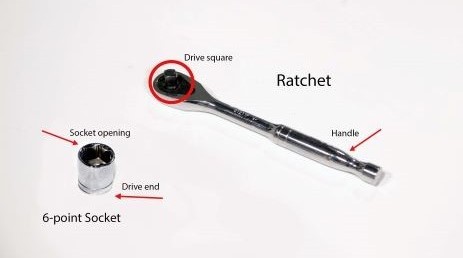 Parts of store a socket wrench